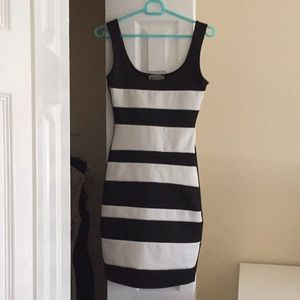 Lipsy bodycon black and white dress